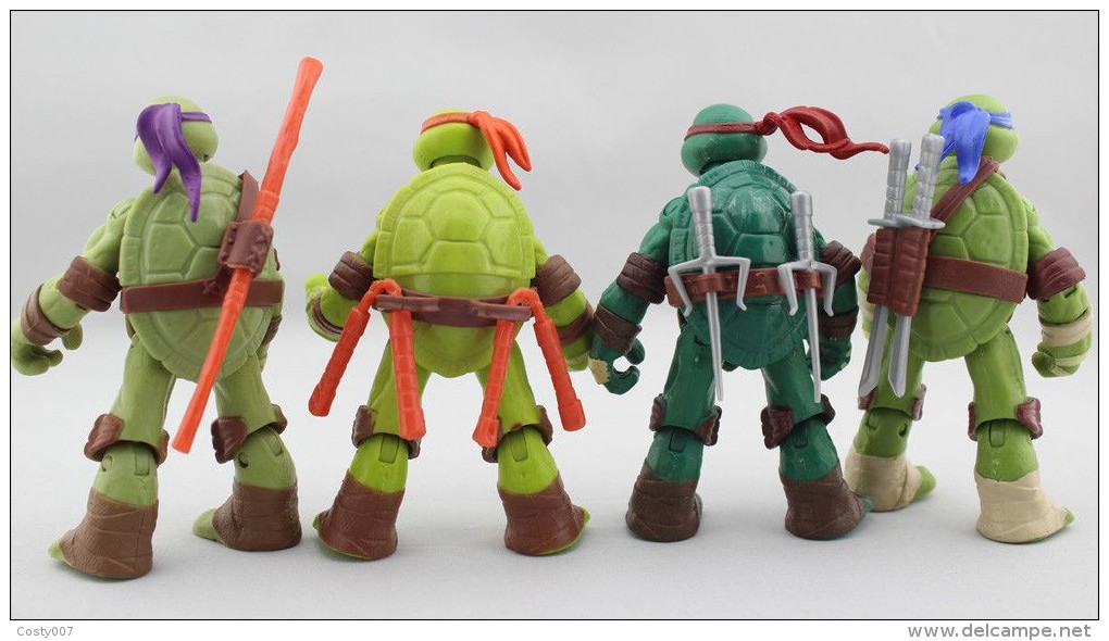 Teenage Mutant Ninja Turtles - Leonardo Michelangelo Donatello Raphael - Plastic Action Figure 4pcs Set - Teenage Mutant Ninja Turtles