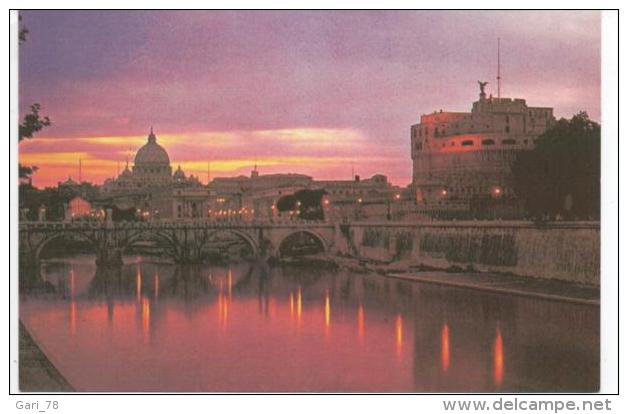 ROMA ROME Chateau St. Angel Et St. Pierre Au Coucher Du Soleil - Castel Sant'Angelo