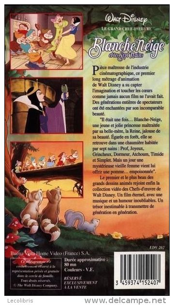 Walt Disney °°°°  Blanche Neige Et Les Septs Nains - Kinder & Familie