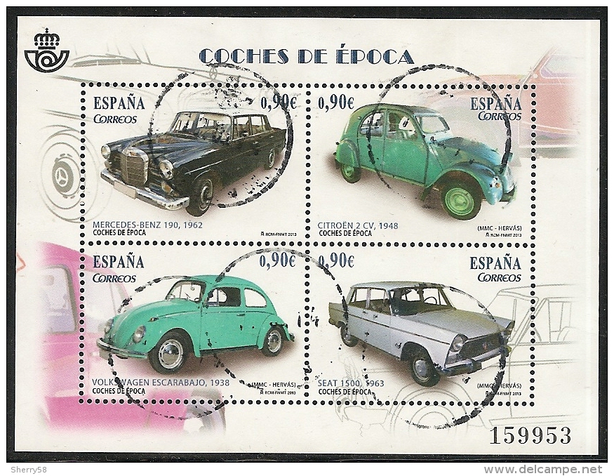 2013-ED. 4788 H.B.-COCHES DE ÉPOCA - USADO - Blocchi & Foglietti