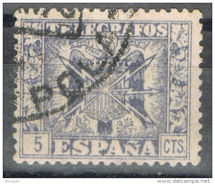 Sello 5 Cts Telegrafos, Fechador De SANTA POLA (Alicante) º - Télégraphe