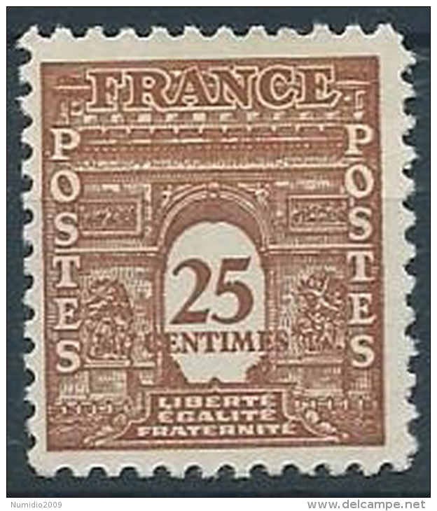 1944 FRANCIA ARCO DI TRIONFO 25 CENT MNH ** - EDF168 - 1944-45 Arc De Triomphe