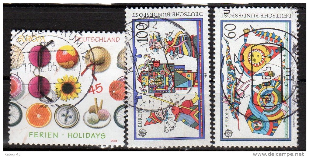 Lot 3 Timbres - Oblitéré - N° 1249/50- 2221 -ALLEMAGNE - Collections