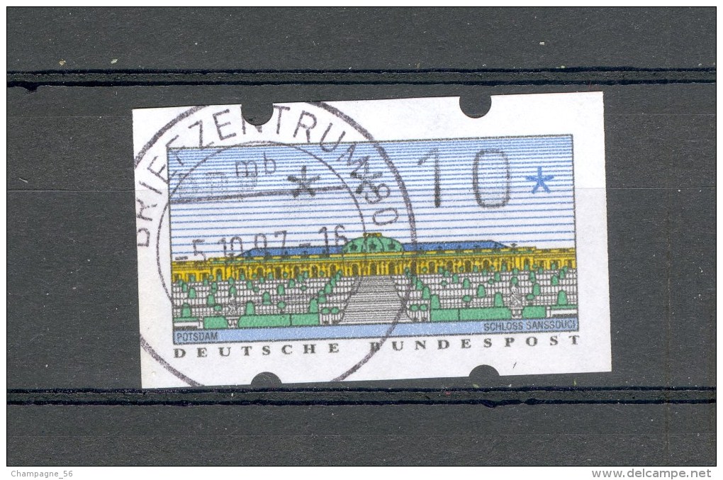 VARIÉTÉS 1996 N° 2A  DBP ** 10 *  DOS N° 0175 FLUO 5.10.97 OBLITÉRÉE ZM 80 MUNICH - Roller Precancels