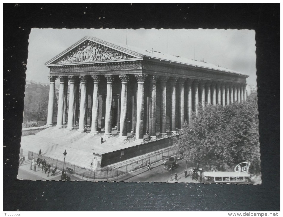 VIGNETTE ET CACHET PARIS LA TOUR EIFFEL NOVEMBRE 1946 SUR MARIANNE GANDON - FLAMME GARE MONTPARNASSE - CPSM LA MADELEINE - Covers & Documents