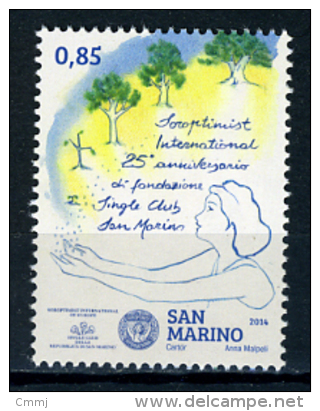 2014 - SAN MARINO - SAINT-MARIN - 25° Anniversario Di Fondazione Del Soroptimist International  -   NH - (**) - New Mint - Unused Stamps