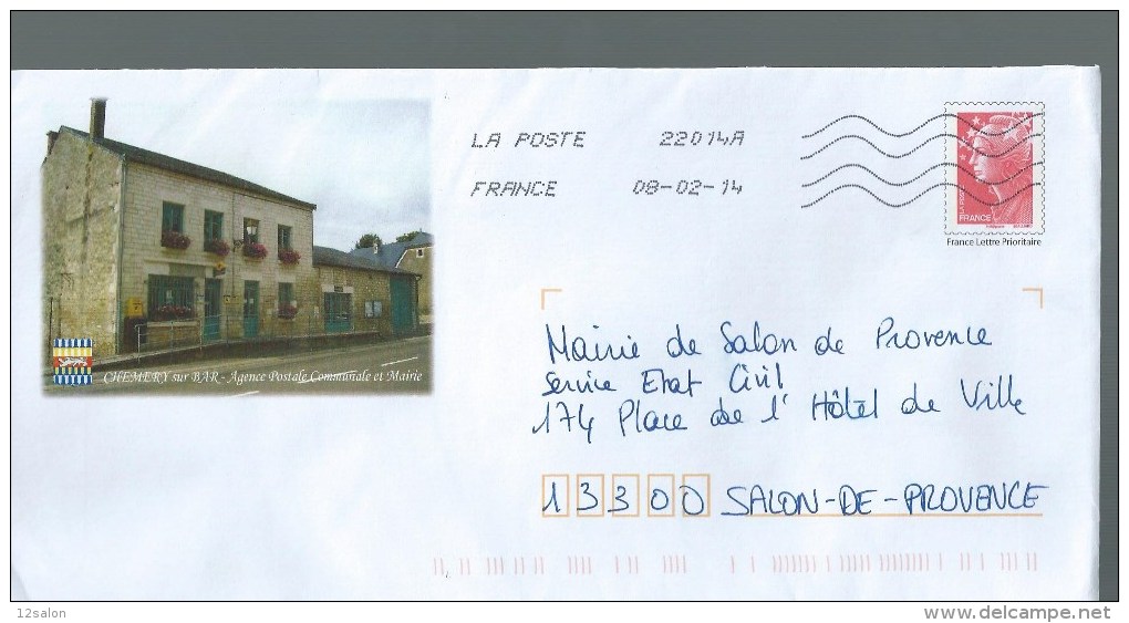 ENTIER PRET A POSTER CHEMERY SUR BAR Agence Postale Communale Et Amirie - PAP: Sonstige (1995-...)