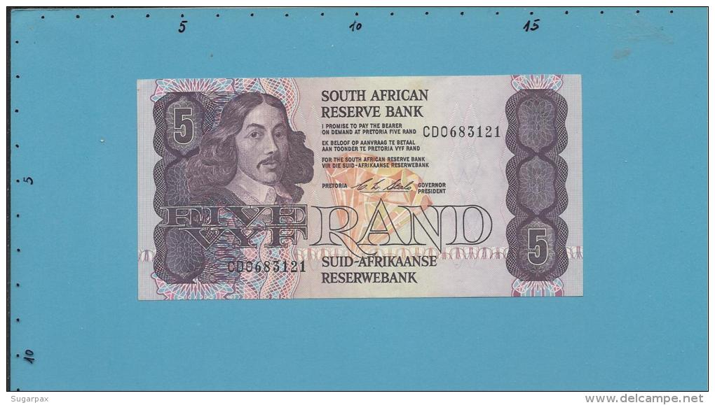 South Africa - 5 RAND - ( 1990 - 94 ) - Pick 119.e - Sign. 7 - Watermark: Jan Van Riebeek - 2 Scans - Afrique Du Sud