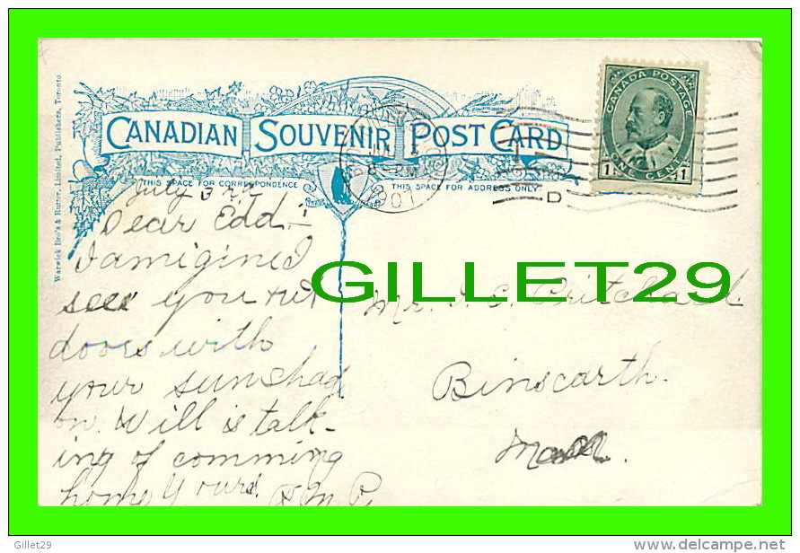 BROCKVILLE, ONTARIO -  NEEDLE'S EYE, UPPER ENTRANCE - TRAVEL IN 1907 - WARWICK BRO'S &amp; RUTTER - - Brockville