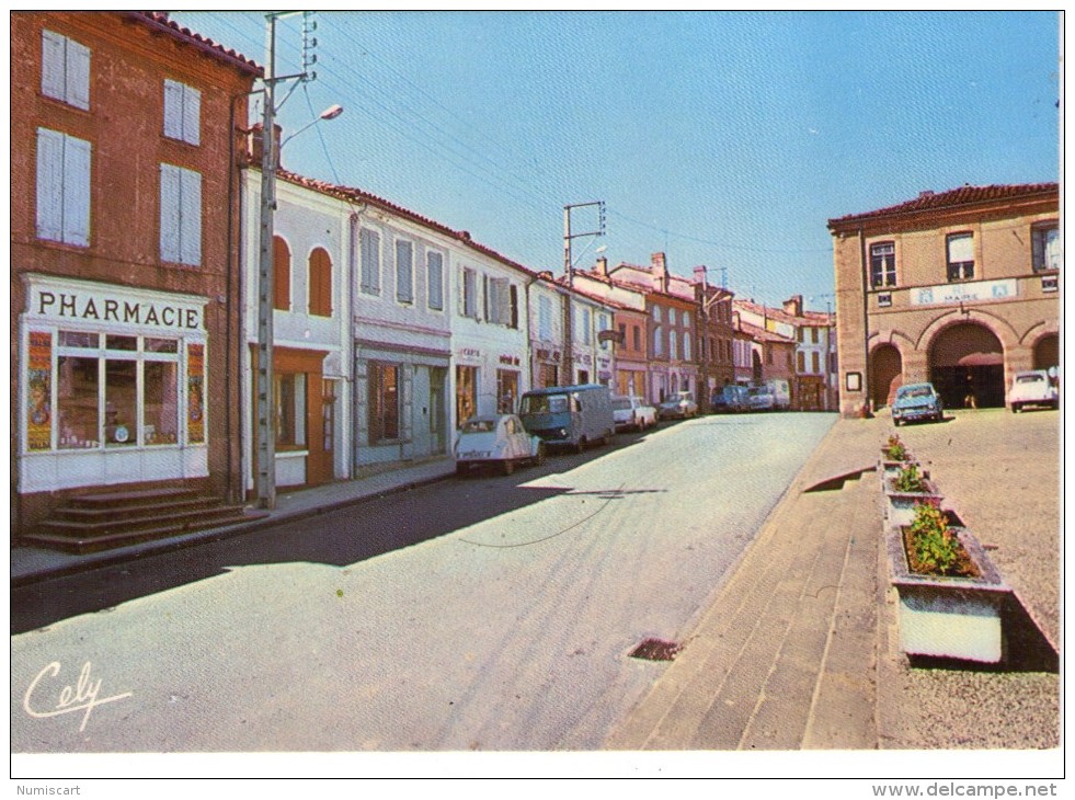 Salvagnac.. Rue Principale.. Pharmacie.. Voitures.. 2 CV Citroën - Salvagnac