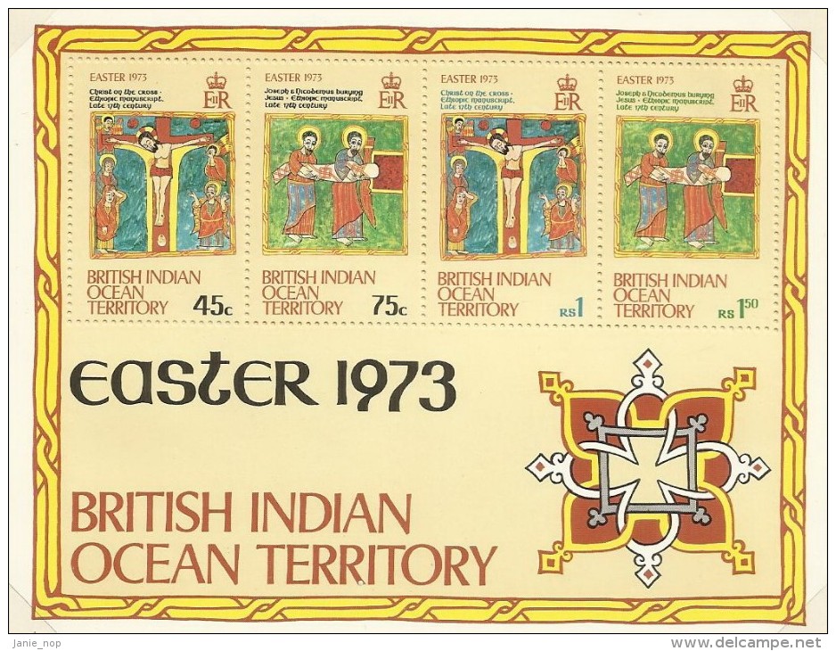 British Indian Ocean Territory 1973 Easter Miniature Sheet MNH - Britisches Territorium Im Indischen Ozean