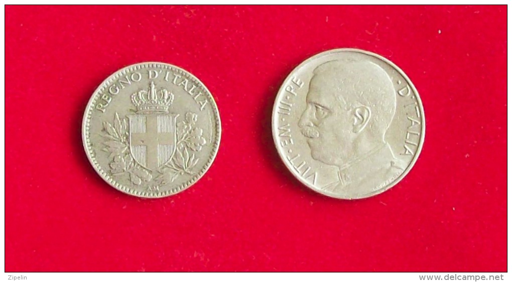 Monnaie 2 Pièces Italie 20 Cent  1919 Régno D'italia  Et 50 Cent 1920 - Other - Europe