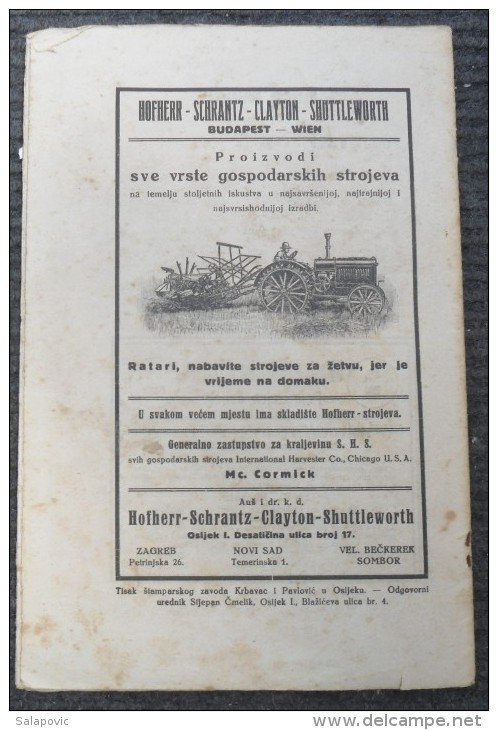NAPREDNI GOSPODAR - STRUCNO GLASILO ZA MALOGA GOSPODARA, OSIJEK 1929 - Other & Unclassified