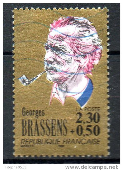FRANCE. N°2654 Oblitéré De 1990. G. Brassens. - Singers