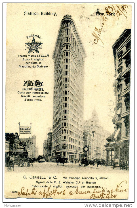 NEW YORK. Flatiron Building. Posted From MILANO For IMOLA (Italy) 1905. - Manhattan