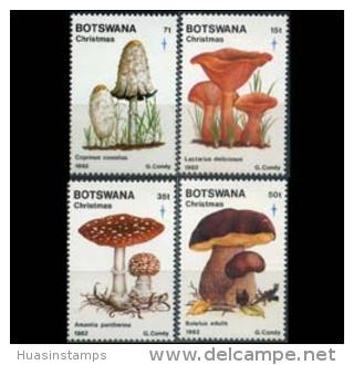 BOTSWANA 1982 - Scott# 321-4 Mushrooms Set Of 4 MNH (XI882) - Botswana (1966-...)