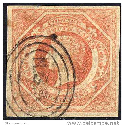 New South Wales #31 (SG #101) XF Used 1sh Pale Red Brown Victoria From 1854 - Gebraucht