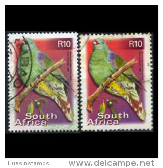 SOUTH AFRICA 2000 - Scott# 1197-7a Bird Diff.Perfs. 10r Used (XR553) - Oblitérés