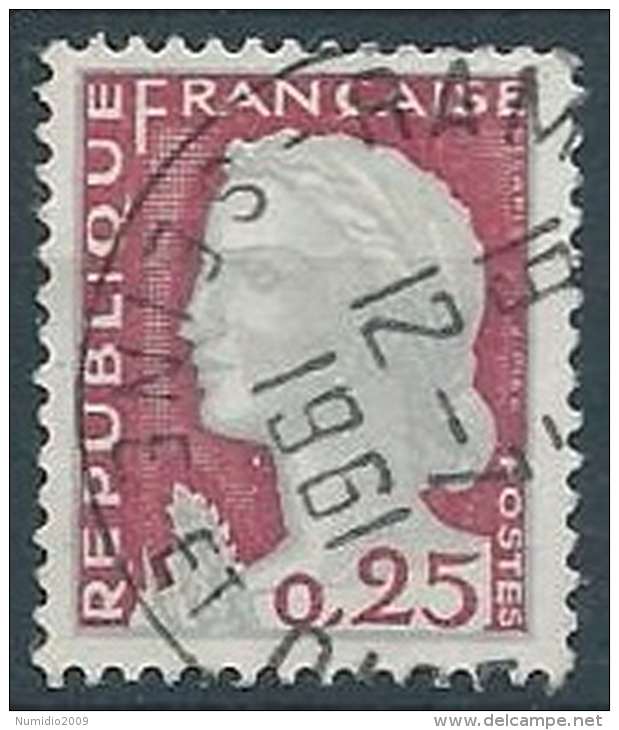 1960 FRANCIA USATO MARIANNA DI DECARIS - EDF231 - 1960 Marianne Van Decaris