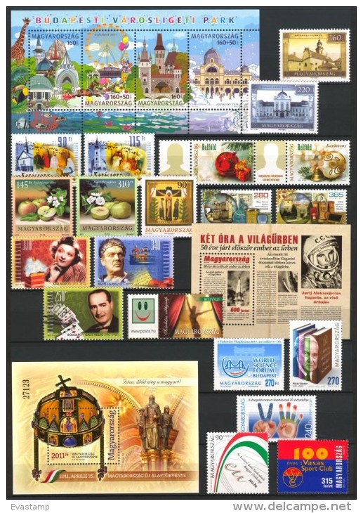 HUNGARY-2011. Full Year Set With Sheets  MNH!! Cat.Value:141EUR - Volledig Jaar