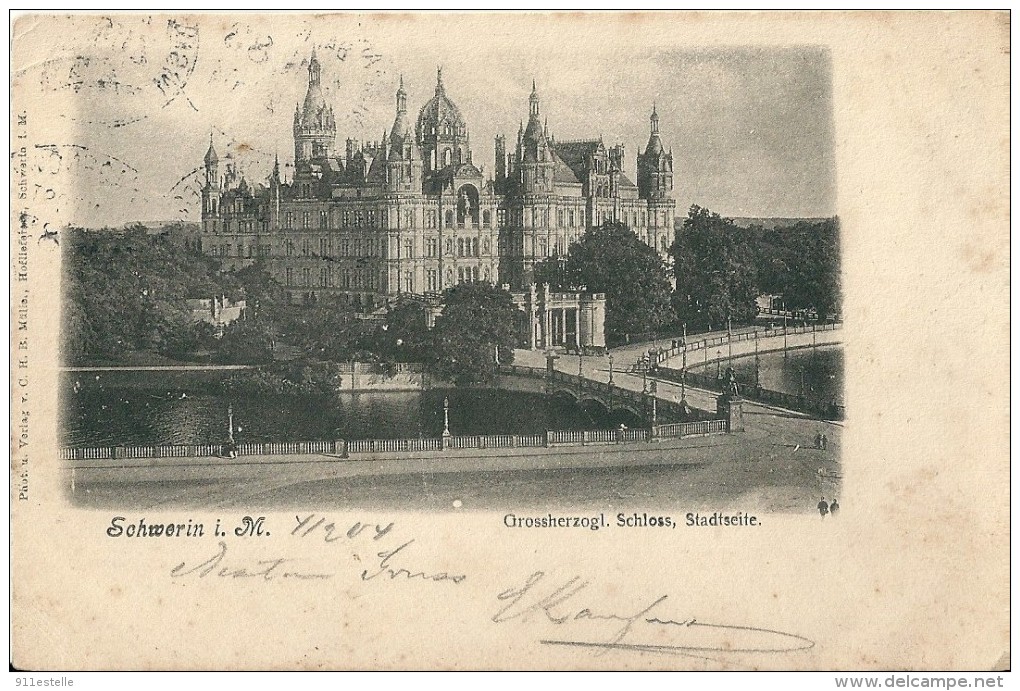 Allemagne   SCHWERIN I  M -  Grossherzogl Schloss Stadtseite ( Voir Timbres Verso ) - Schwerin