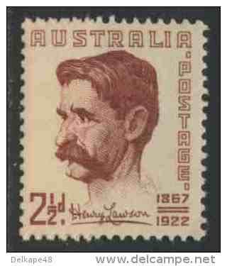 Australia 1949 Mi 197 YT 168 ** Henri Lawson (1867-1922) Writer, Poet – Australian Short Storywriter / Schriftsteller - Nuovi