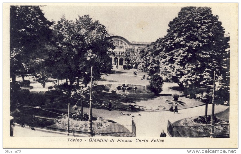 TORINO, Giardini Di Piazza Carlo Felice - 2 Scans - Parks & Gärten