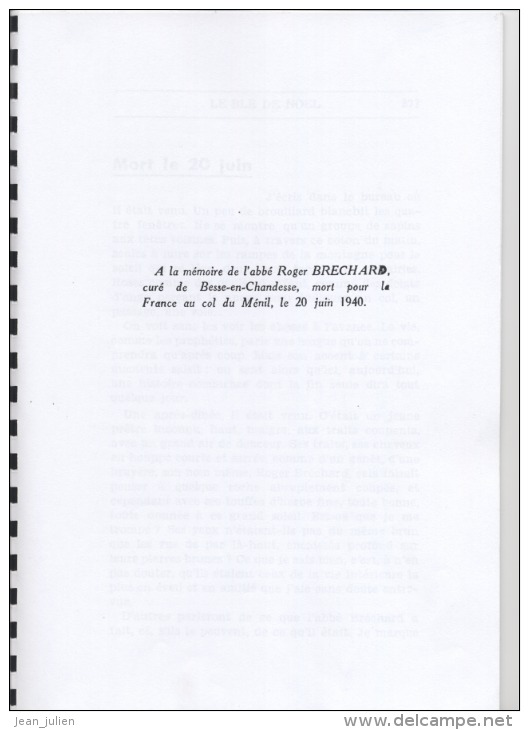 63 - HENRI POURRAT  -  LE BLE DE NOEL - Petite Reliure De 24 Pages - Auvergne