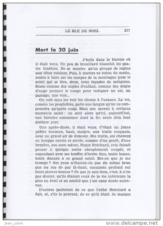 63 - HENRI POURRAT  -  LE BLE DE NOEL - Petite Reliure De 24 Pages - Auvergne