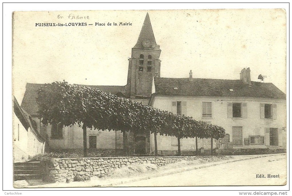 PUISEUX LES LOUVRES- Place De La Mairie - Puiseux En France