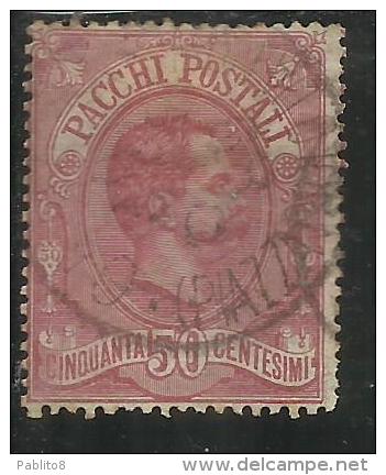 ITALIA REGNO ITALY KINGDOM 1884 - 1886 PACCHI POSTALI CENT. 50  USATO USED - Colis-postaux