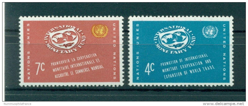 Nations Unies New York 1961 - Michel N. 96/97 - Fonds Monétaire International - Ongebruikt