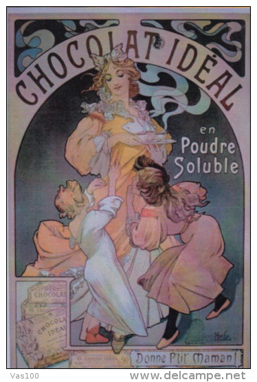 CPA ALPHONSE MUCHA ILLUSTRATION, ADVERTISING, REPRINT, UNUSED - Mucha, Alphonse