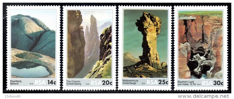 South Africa - 1986 Rock Formations Set (**) # SG 608-611 - Nuovi