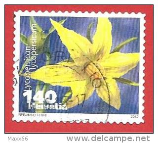 SVIZZERA - SUISSE - 2012 - FIORI - FLOWERS - LYCOPERSICUM -  SF. 1,40 - Michel CH 2239 - Usados