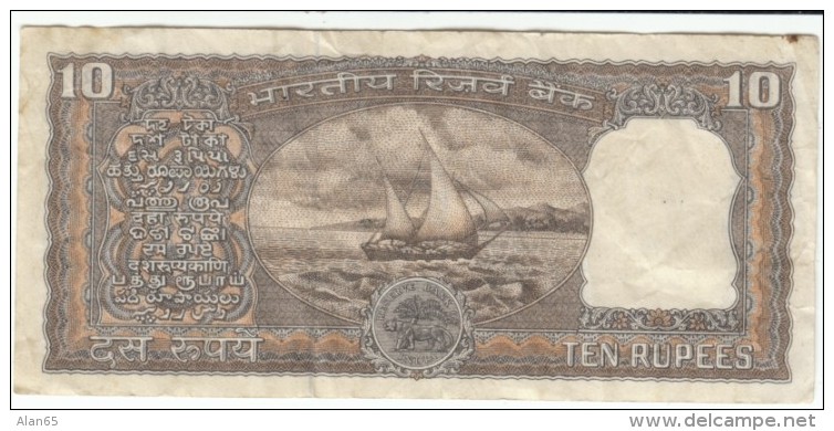 India #59a, 10 Rupee Banknote Currency - Indien