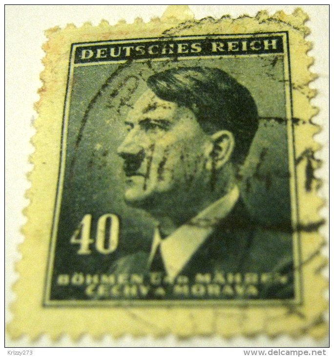 Bohemia And Moravia 1942 Adolf Hitler 40 - Used - Sonstige & Ohne Zuordnung