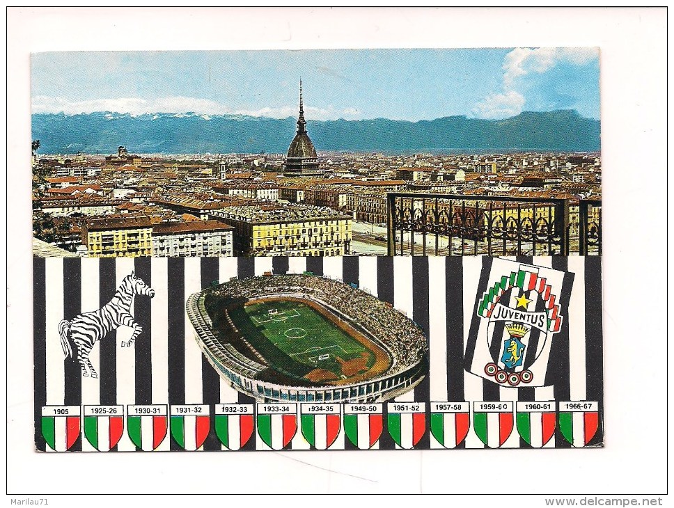 M2075 PIEMONTE TORINO Juventus Calcio Superga 1969 Viaggiata - Stadia & Sportstructuren