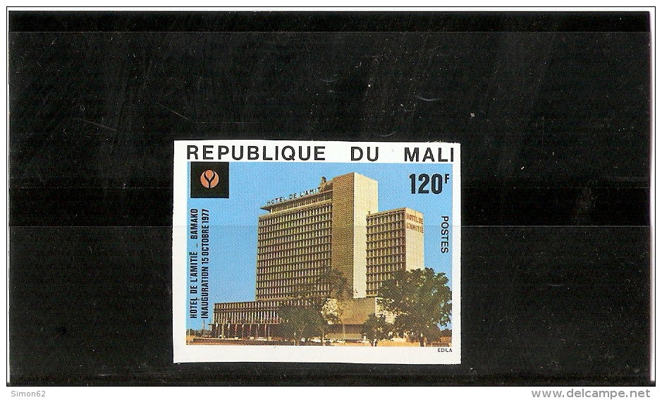 AFRIQUE MALI INAUGURATION  DE L HOTEL DE L AMITIE DE BAMAKO  I N° 296 NON DENTELE ** DE 1977 - Hotels, Restaurants & Cafés