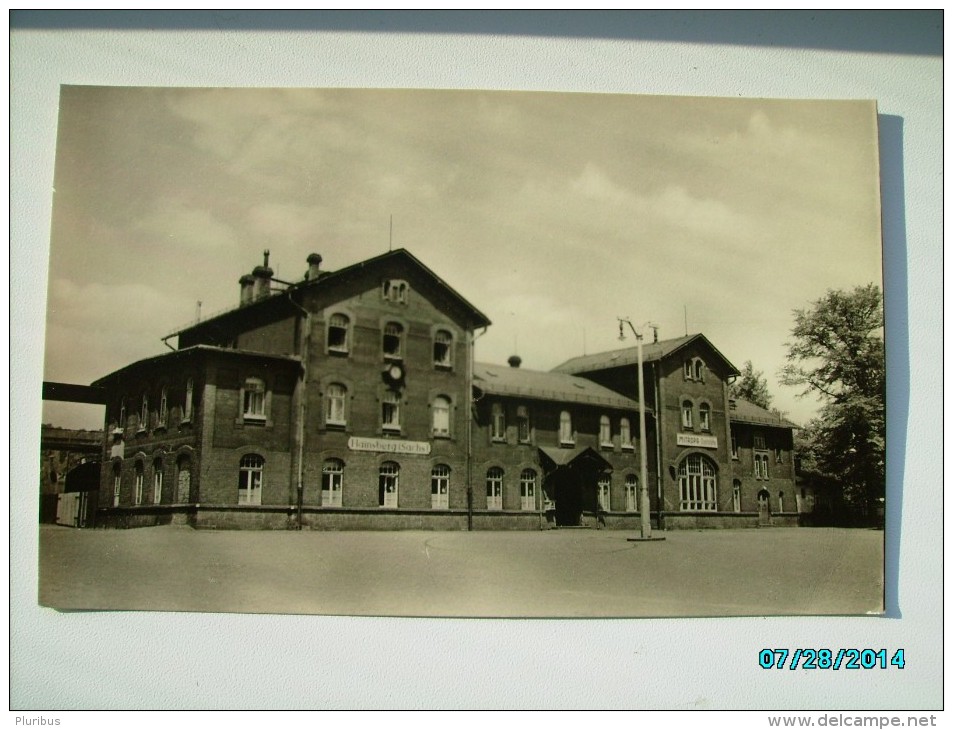 HAINSBERG  SA   BAHNHOF  GARE  RAILWAY STATION  ,  OLD POSTCARD, 0 - Freital