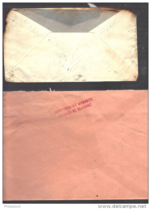 FRANCE 1969 Lettre Accidentée Crash Aérien Mai 1969 Avec Formulaire & Enveloppe Postale  Réexpédition - Crash Post