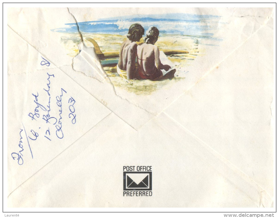 (210) Australia Advertising Cover - Malua Bay And Surfer - Lettres & Documents