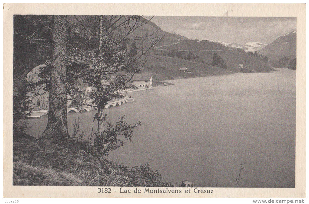 1930 CIRCA - LAC DE MONTSALVENS ET CRESUZ - Crésuz