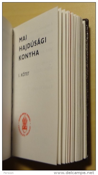 Miniature Book - Hajdu County Regional Recipes Book - Hungary 1980's - 2 Books!!! - Practical