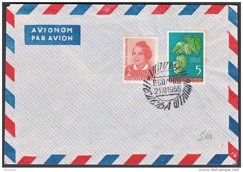 Yugoslavia 1955, Airmail Cover  W./ Special Postmark "Belgrade" Ref.bbzg - Airmail