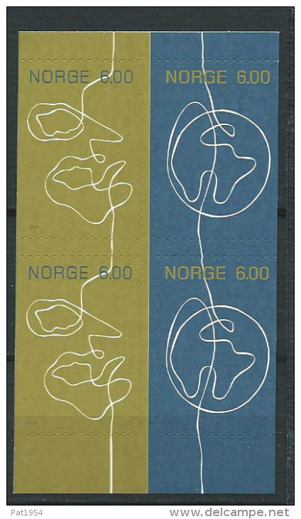 Norvège,  2004 Bloc De 4 Issu De Carnet N°1431/1432  Neufs**, Slogan De La Poste - Neufs