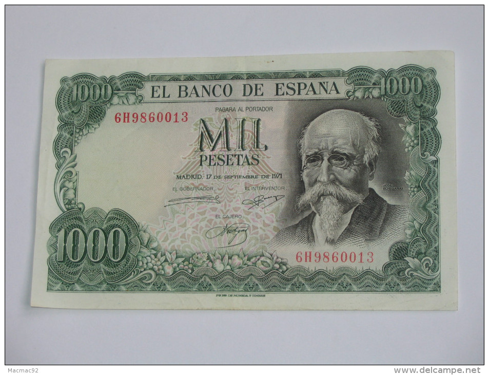 1000 Pesetas - Mil Pestas - ESPAGNE-  17.09.1971. El Banco De ESPANA **** EN ACHAT IMMEDIAT **** - 1000 Peseten