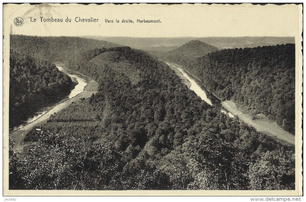 Le  Tombeau  Du  Chevalier. - Vers La Droite, Herbeumont.  (2 Scans) - Herbeumont