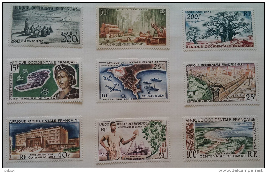 12430# AOF AFRIQUE OCCIDENTALE FRANCAISE LOT POSTE AERIENNE ** - * & Obl Cote 107 Euros DULAC TCHAD AU RHIN - Ungebraucht