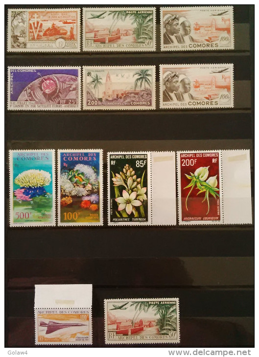 12437# ARCHIPEL DES COMORES LOT POSTE AERIENNE ** - * Cote 161 Euros Dont CONCORDE CORAUX FLEURS - Airmail